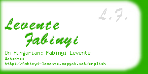 levente fabinyi business card